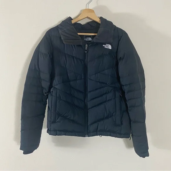 The North Face Down Filled Hooded Puffer Jacket Black - M - Picture 1 of 16